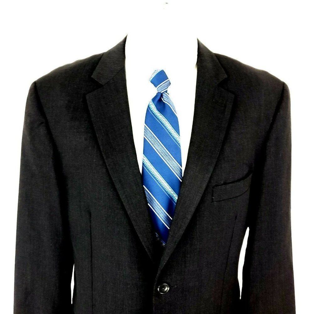 Wilke Rodriguez Wool 2‎ Button Suit Jacket 40R Gray
